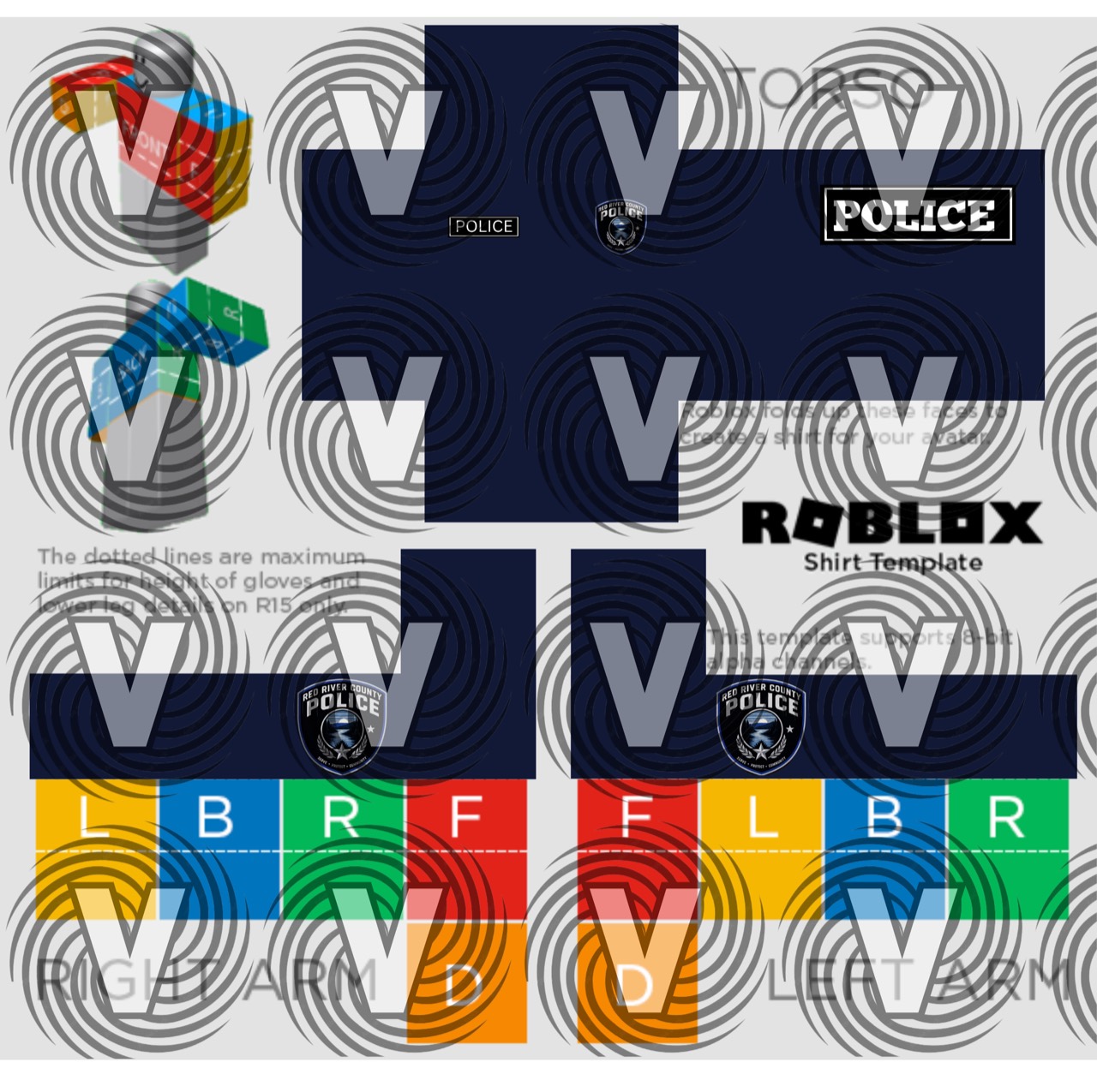 Red River County Police uniform template